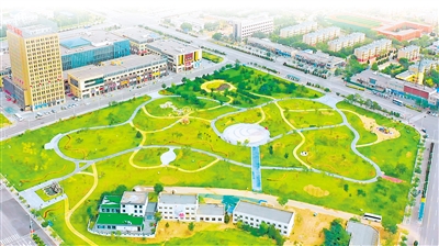 宜居宜業(yè)的寧東基地。（圖片除署名外均由寧報(bào)集團(tuán)黃河千里行采訪小分隊(duì)提供）